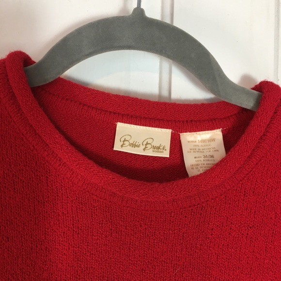 Bobbie Brooks Woman’s Red Knit Sweater - Picture 3 of 5